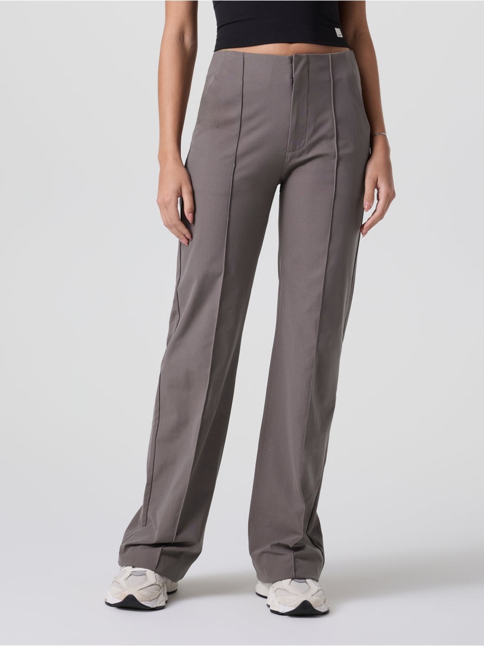 Vuori Taupe Wide-Leg Tailored Pants